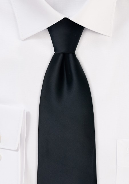 Formal black ties - Solid black necktie