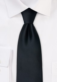 Formal black ties - Solid black necktie