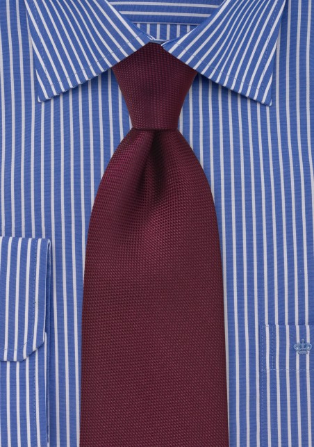 Solid Matte Tie in Maroon