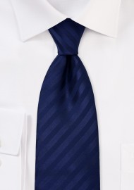 Blue mens ties - Solid color dark blue tie