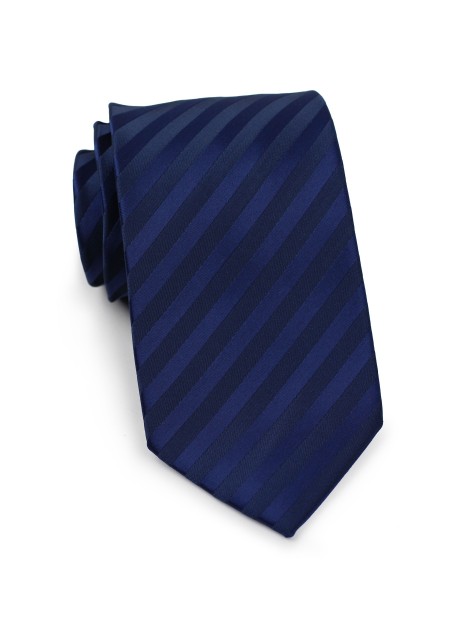 Blue mens ties - Solid color dark blue tie