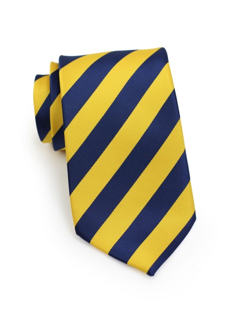 Regimental Yellow and Blue Tie for Kids