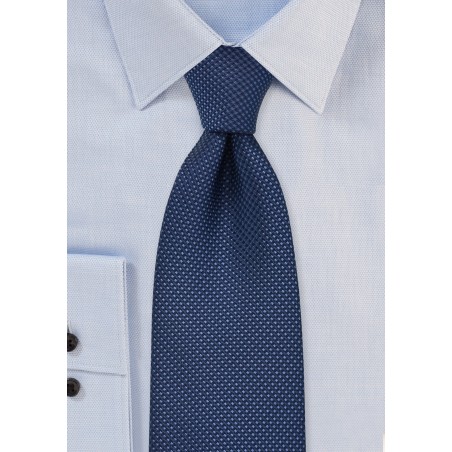 Navy Tie with Grenadine Texture for Boys