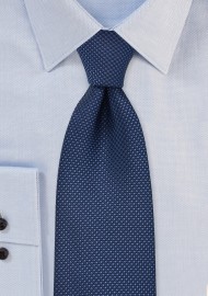 Navy Grenadine Textured Tie in XL