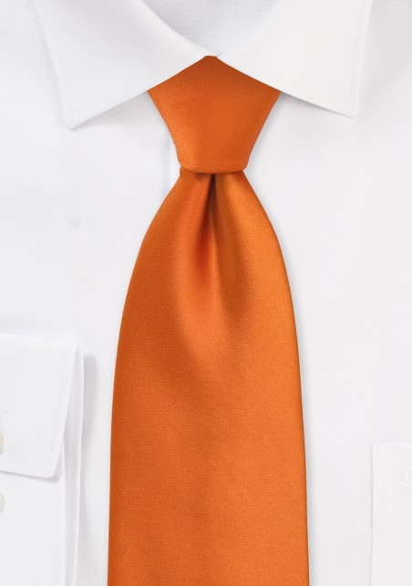 Kids Tie in Persimmon Orange