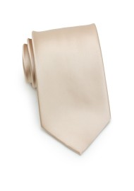 Solid XL Sized Tie in Champagne
