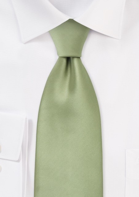 Solid Necktie in Sage Green
