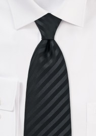 Classic black tie - Stain resistant Microfiber necktie in solid black