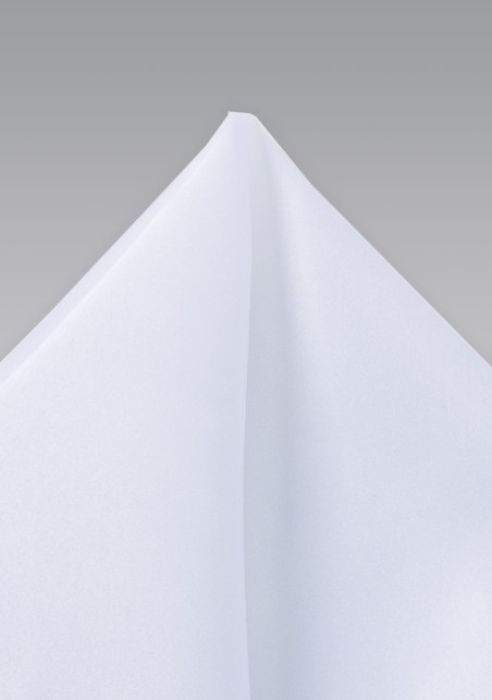 Solid White Pocket Square