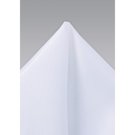 Solid White Pocket Square