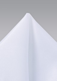 Solid White Pocket Square