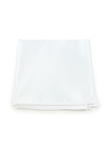 Solid White Pocket Square