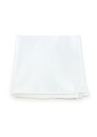 Solid White Pocket Square
