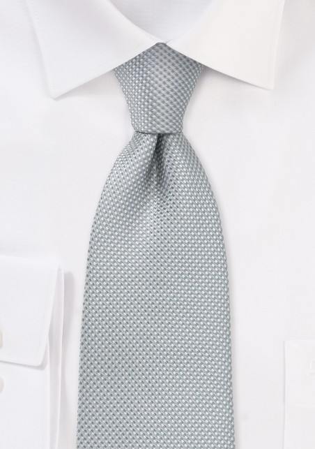 Silver Tie with Micro Diamond Checks