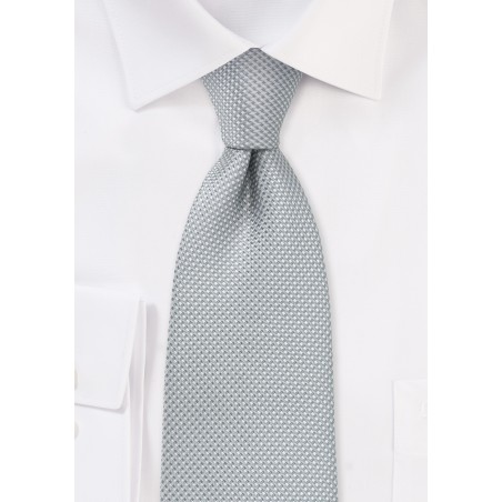 Silver Kids Necktie with Micro Diamond Checks