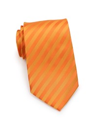 Extra Long Necktie in Bright Orange Color