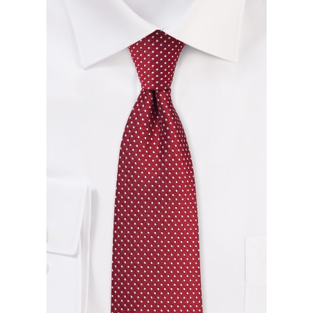 Cherry Red Pin Dot Tie