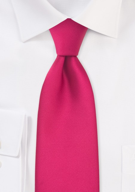 Solid Magenta-Pink Necktie