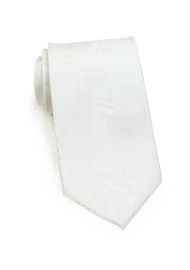 Paisley Necktie in Light Ivory