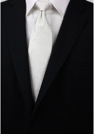 XL Sized Paisley Tie in Light Ivory Styled