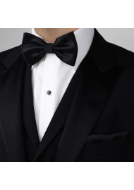 Pre-Tied Black Bow Tie Styled