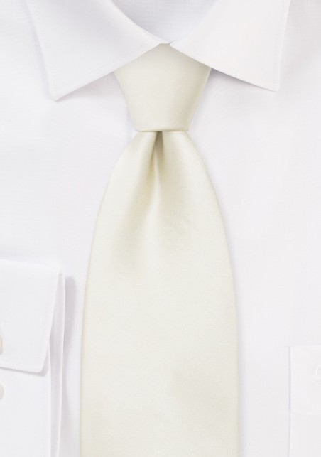 Formal Mens Tie in Solid Cream