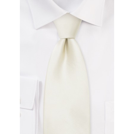 Formal Mens Tie in Solid Cream