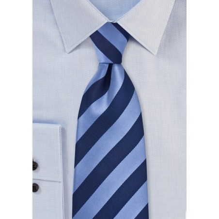 Elegant Navy Striped Necktie