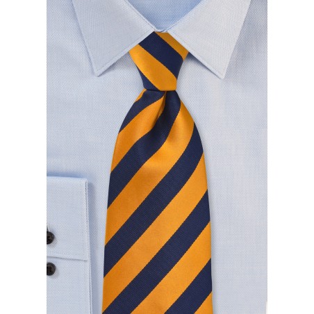 Regimental Orange and Navy Tie