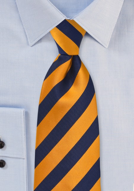 Regimental Orange and Navy Kids Tie