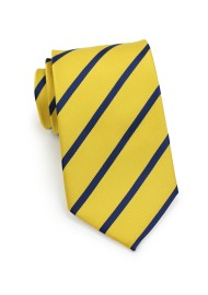 Regimental Stripe Kids Tie in  Yellow and Navy