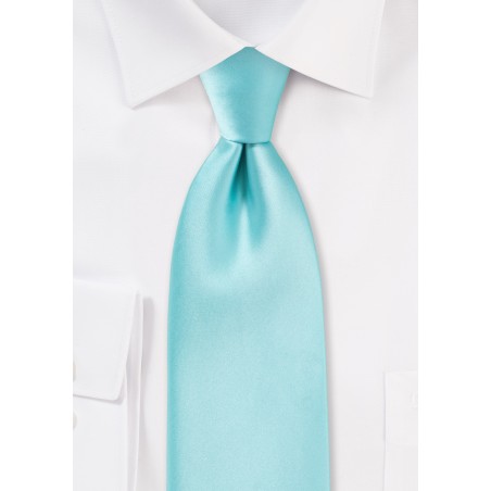Light Turquoise Blue XL Length Tie