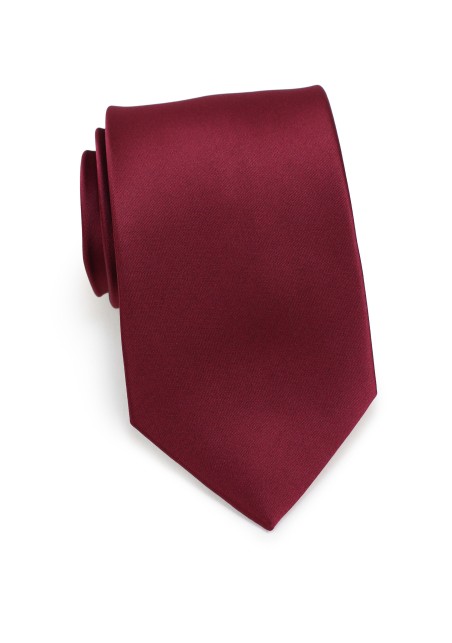Wine Red Kids Tie in Solid Satin