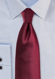 Wine Red Kids Tie in Solid Satin