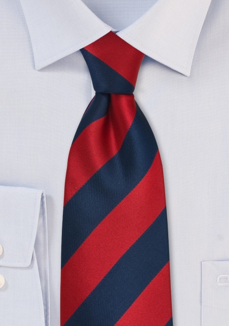 Navy and Red Necktie