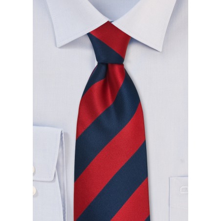 Navy and Red Necktie