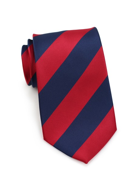 Navy and Red Necktie