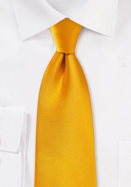 Men's Tie in Golden Saffron