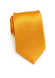 Men's Tie in Golden Saffron