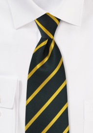 Midnight Blue and Golden Striped Kids Tie