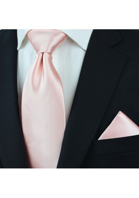 Peach Blush Pink Necktie Styled