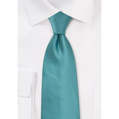Solid Light Teal Green Necktie