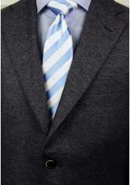 Baby Blue and White Tie Styled