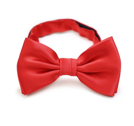 Pre-Tied Men's Bow Tie in Bright Red