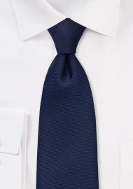 Diamond Embroidered Tie in Midnight Blue