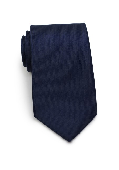 Diamond Embroidered Kids Tie in Dark Navy