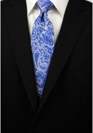 Horizon Blue Paisley Tie Styled