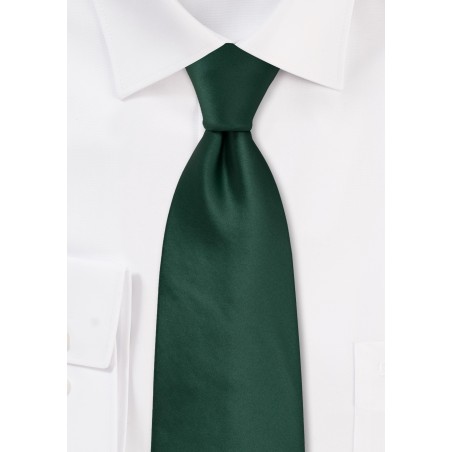 Solid Dark Green Kids Size Tie