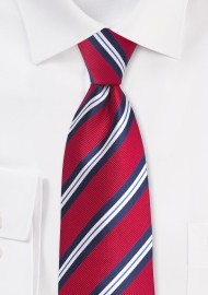 Trendy Repp Stripe Tie in Red and Blue