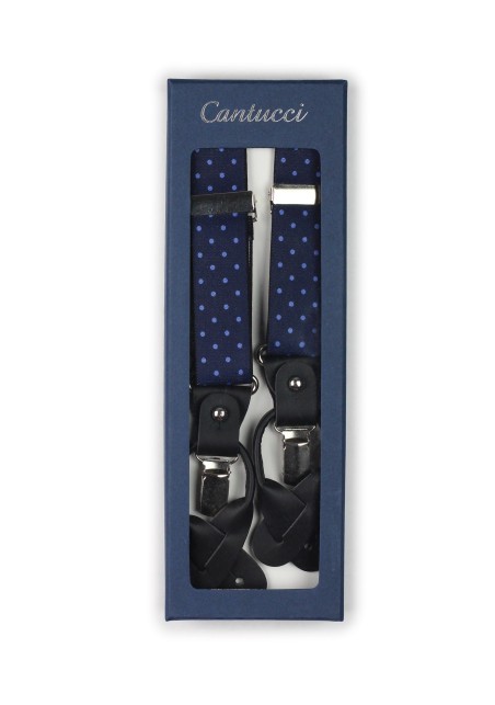 polka dot designer suspenders for men